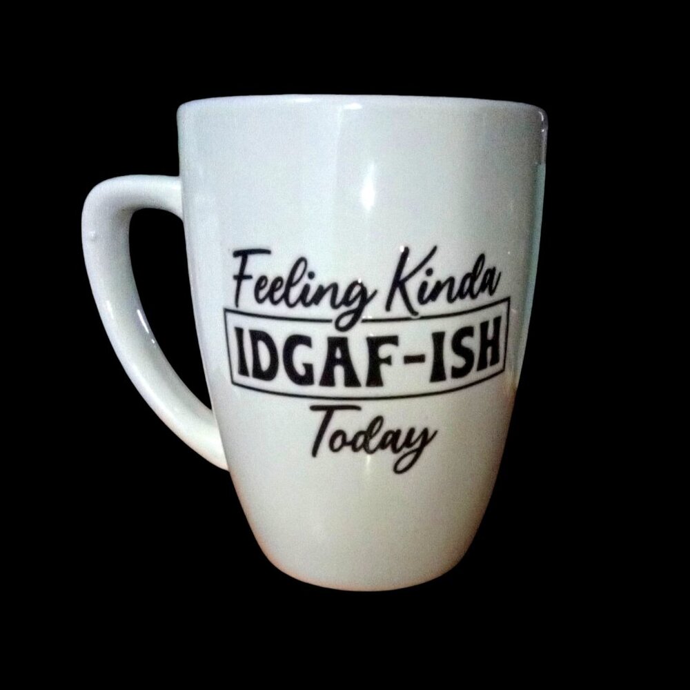 "A coffee cup with a witty twist to brighten your mornings and get you laughing